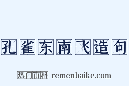 孔雀东南飞造句是什么意思的图片